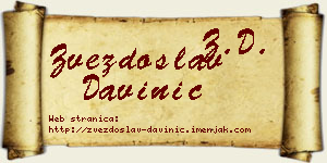 Zvezdoslav Davinić vizit kartica